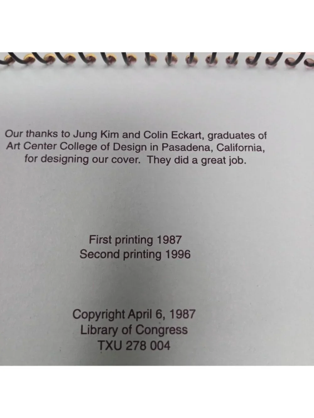 Another Damn Cookbook Paperback Spiral Bound 1987 2nd Pr 204 Recipes #H-4